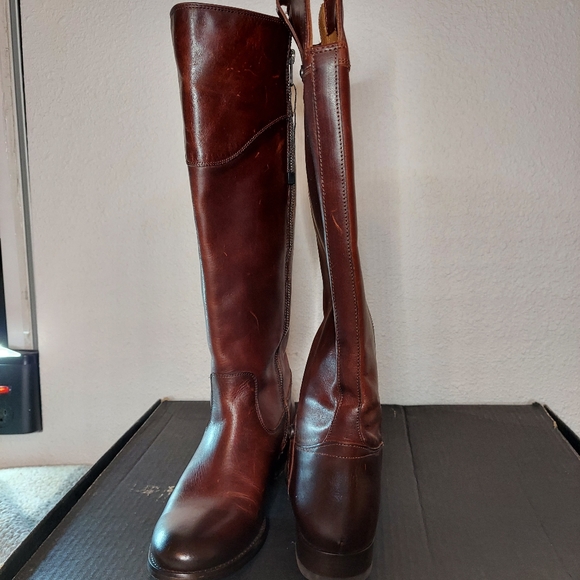FRYE EXTENDED CALF RIDER BOOTS LEATHER - Picture 6 of 6